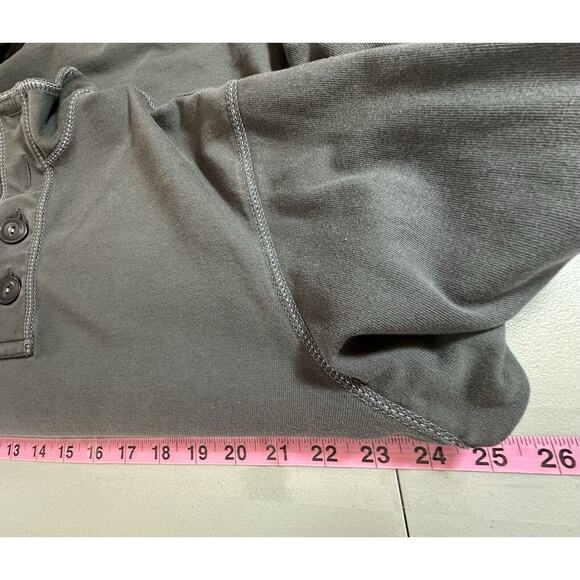 Casuals Roundtree & Yorke Men's L Gray Knit Button Pullover Sweater Henley Winte - Picture 9 of 13
